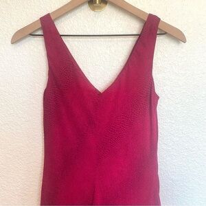 Vintage Jones New York Fushia Pink Snake Print Midi Sleeveless Evening Dress 8